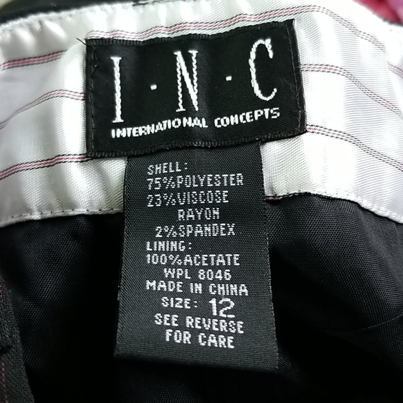 NWOT INC Black w/Red Striped Pants - Never Worn - Picture 3 of 3
